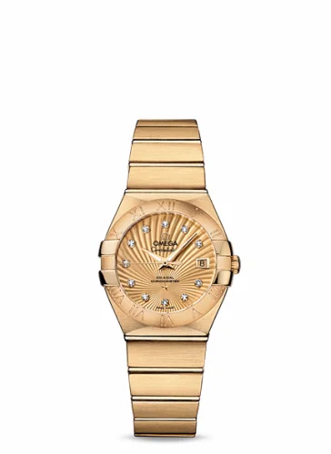 Omega Constellation Co-Axial 27 Brushed Yellow Gold / Champagne Supernova 123.50.27.20.58.001 (12350272058001)